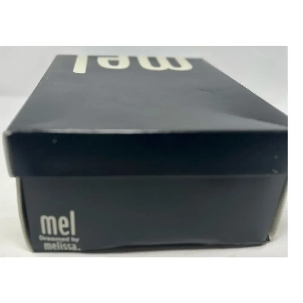 Mel Dreamed by Melissa Girl's Black Glitter Rain‎ Boot Ruffle Me This Size 3